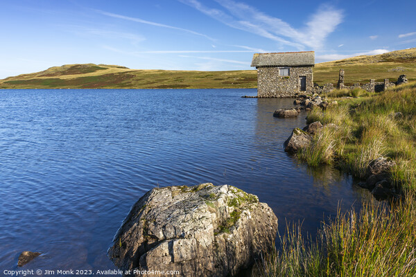 Devoke Water Boathouse, Lake District Picture Board by Jim Monk