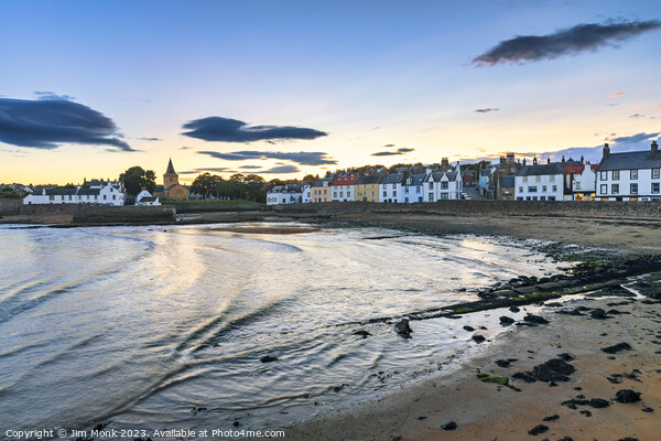 Sunset over Anstruther Picture Board by Jim Monk