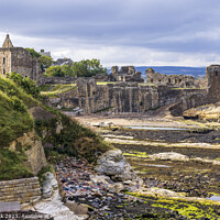 Buy canvas prints of St Andrews Castle, Kingdom Of Fife by Jim Monk