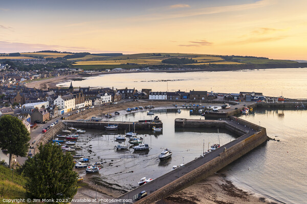 Stonehaven Harbour at Sunrise Picture Board by Jim Monk
