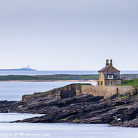 Buy canvas prints of The Bathing House, Howick by Jim Monk