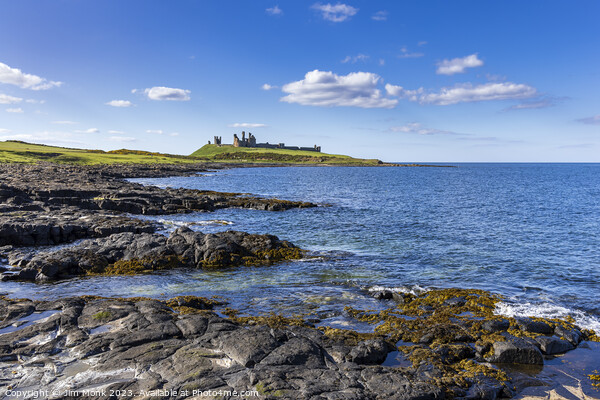 Dunstanburgh Castle ruins, Northumberland Coast Picture Board by Jim Monk