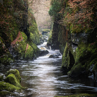 Buy canvas prints of Enchanting Fairy Glen in North Wales by Jim Monk