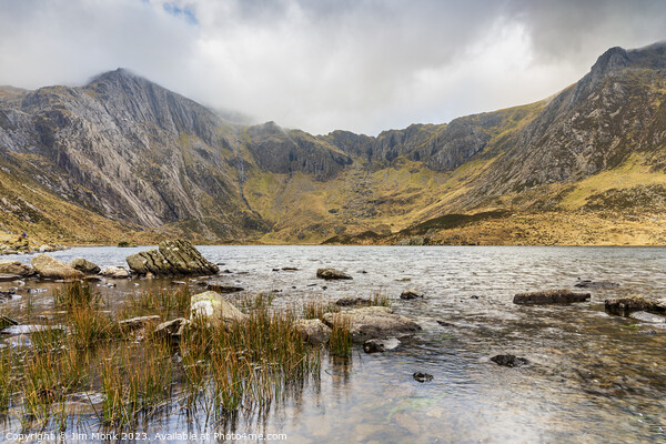 Serenity of Llyn Idwal Picture Board by Jim Monk