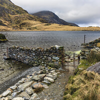 Buy canvas prints of The Kissing Gate, Llyn Idwal by Jim Monk