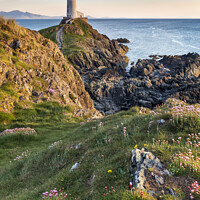 Buy canvas prints of Twr Mawr lighthouse by Jim Monk