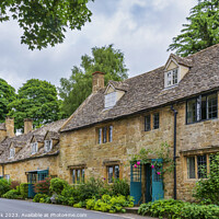 Buy canvas prints of Idyllic Charm of Cotswold Stone Cottages by Jim Monk