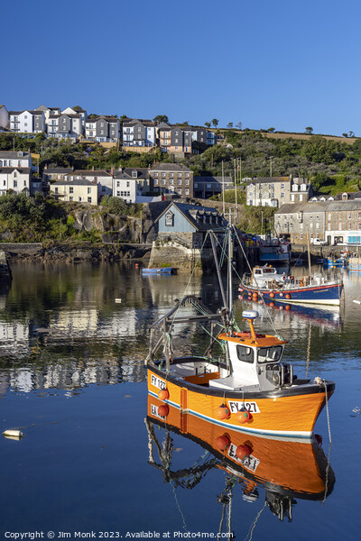 The Inner Harbour of Mevagissey Picture Board by Jim Monk