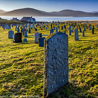 Buy canvas prints of Cemetery View, Isle of Harris by Jim Monk