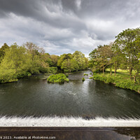 Buy canvas prints of Blandford Weir, Dorset by Jim Monk