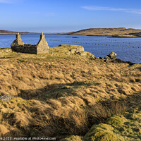 Buy canvas prints of Abandoned Croft House on Loch Barraglom by Jim Monk