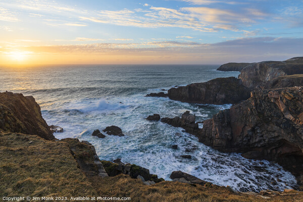Mangersta sunset, Isle of Lewis Picture Board by Jim Monk