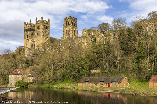 Durham Cathedral on the River Wear Picture Board by Jim Monk