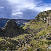 Buy canvas prints of Alport Castles - Rugged Beauty in the Peak District by Jim Monk