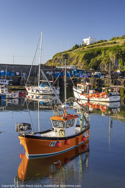 The Inner Harbour of Mevagissey in Cornwall Picture Board by Jim Monk