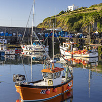 Buy canvas prints of The Inner Harbour of Mevagissey in Cornwall by Jim Monk