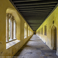 Buy canvas prints of Magdalen College Cloisters Interior by Jim Monk