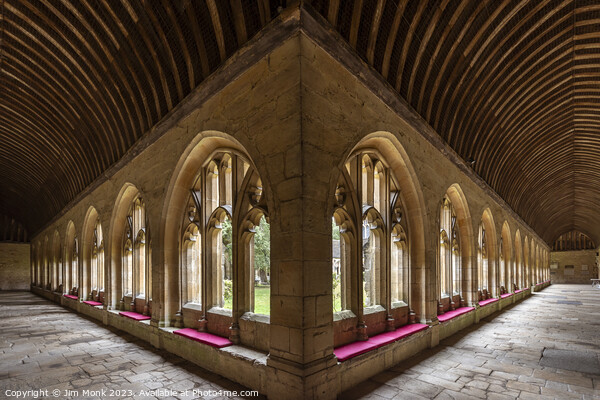 New College Cloisters Oxford Picture Board by Jim Monk