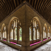 Buy canvas prints of New College Cloisters Oxford by Jim Monk