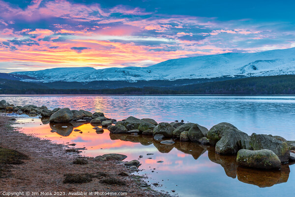 Loch Morlich Sunrise Picture Board by Jim Monk