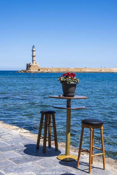 Old Venetian Harbour Chania Picture Board by Jim Monk