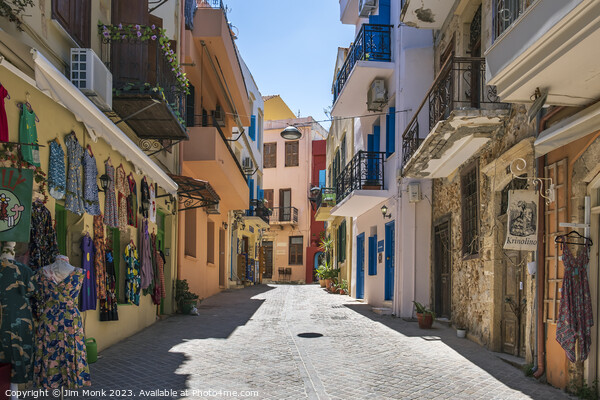 Street in Chania, Crete  Picture Board by Jim Monk