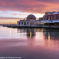 Buy canvas prints of Venetian harbour Sunrise, Chania by Jim Monk