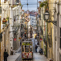 Buy canvas prints of The Bica Funicular Lisbon by Jim Monk