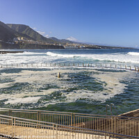 Buy canvas prints of  Swimming pool at Punta del Hidalgo in Tenerife  by Jim Monk