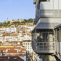 Buy canvas prints of The Santa Justa lift, Lisbon by Jim Monk