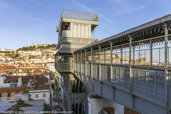 The Santa Justa lift in Lisbon Picture Board by Jim Monk