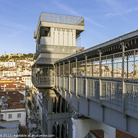 Buy canvas prints of The Santa Justa lift in Lisbon by Jim Monk