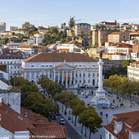Buy canvas prints of Rossio Square, Lisbon by Jim Monk