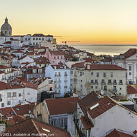 Buy canvas prints of Alfama District at sunrise, Lisbon by Jim Monk
