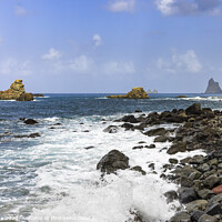 Buy canvas prints of Los Galiones rocks at Taganana in Tenerife  by Jim Monk
