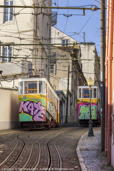 The Gloria Funicular, Lisbon Picture Board by Jim Monk
