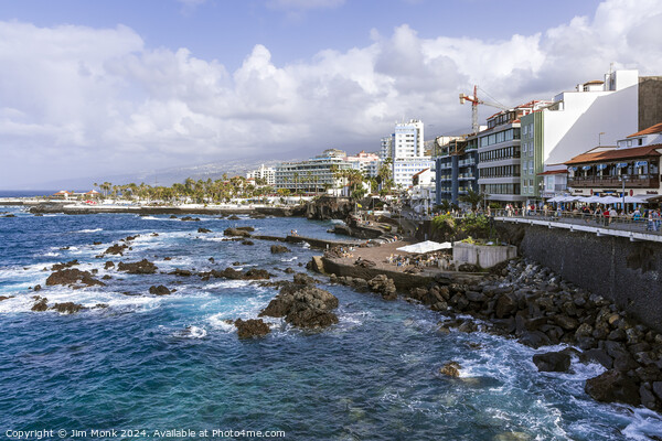 Puerto de la Cruz Seafront, Tenerife Picture Board by Jim Monk