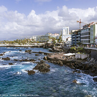 Buy canvas prints of Puerto de la Cruz Seafront, Tenerife by Jim Monk
