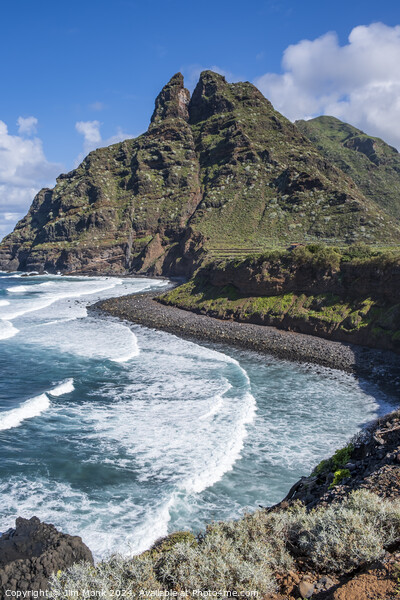 Coast of Punta Del Hidalgo, Tenerife Picture Board by Jim Monk