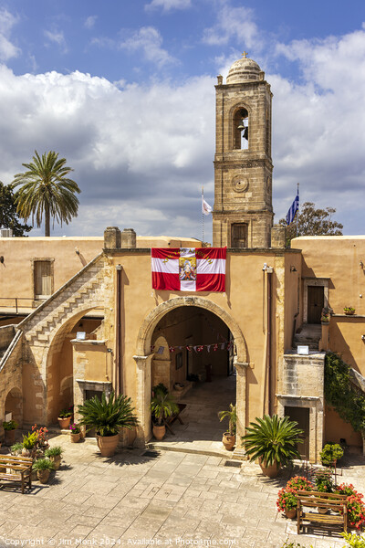 Agia Triada Monastery Crete Picture Board by Jim Monk