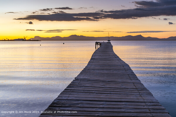 Bay of Alcudia Sunrise Picture Board by Jim Monk