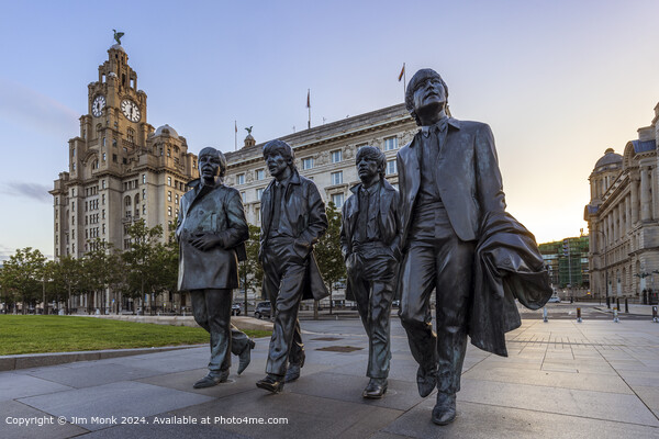 The Beatles Pier Head Liverpool Picture Board by Jim Monk