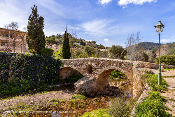 Roman Bridge of Pollenca, Mallorca Picture Board by Jim Monk