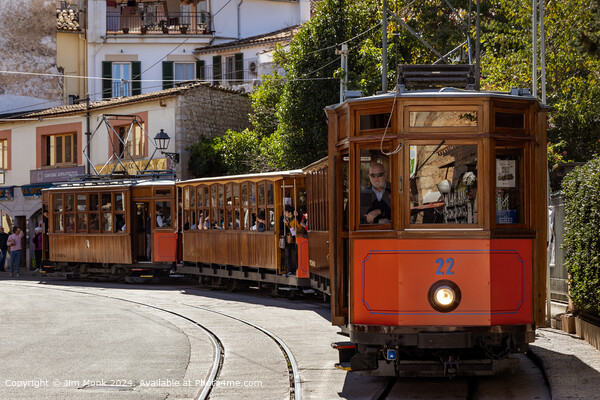 The Soller Tram Mallorca Picture Board by Jim Monk