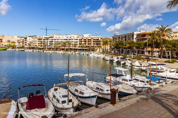  Alcudia Promenade and Harbour Picture Board by Jim Monk