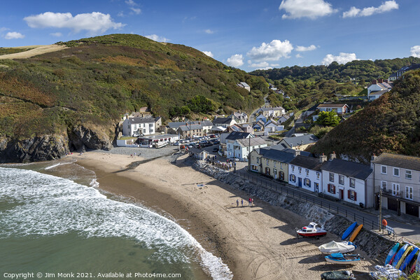 Picturesque Llangrannog Picture Board by Jim Monk