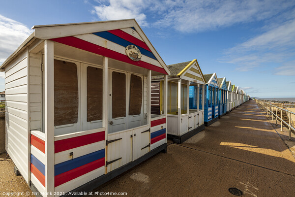 Southwold Beach Huts Picture Board by Jim Monk