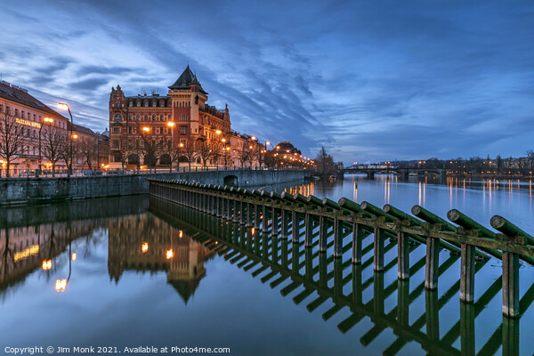 Blue Hour in Prague Picture Board by Jim Monk