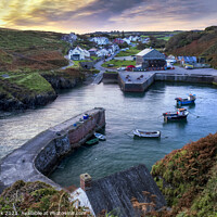 Buy canvas prints of Sunrise over Porthgain by Jim Monk