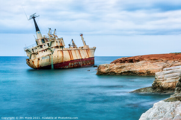 Shipwreck of Edro III, Cyprus Picture Board by Jim Monk